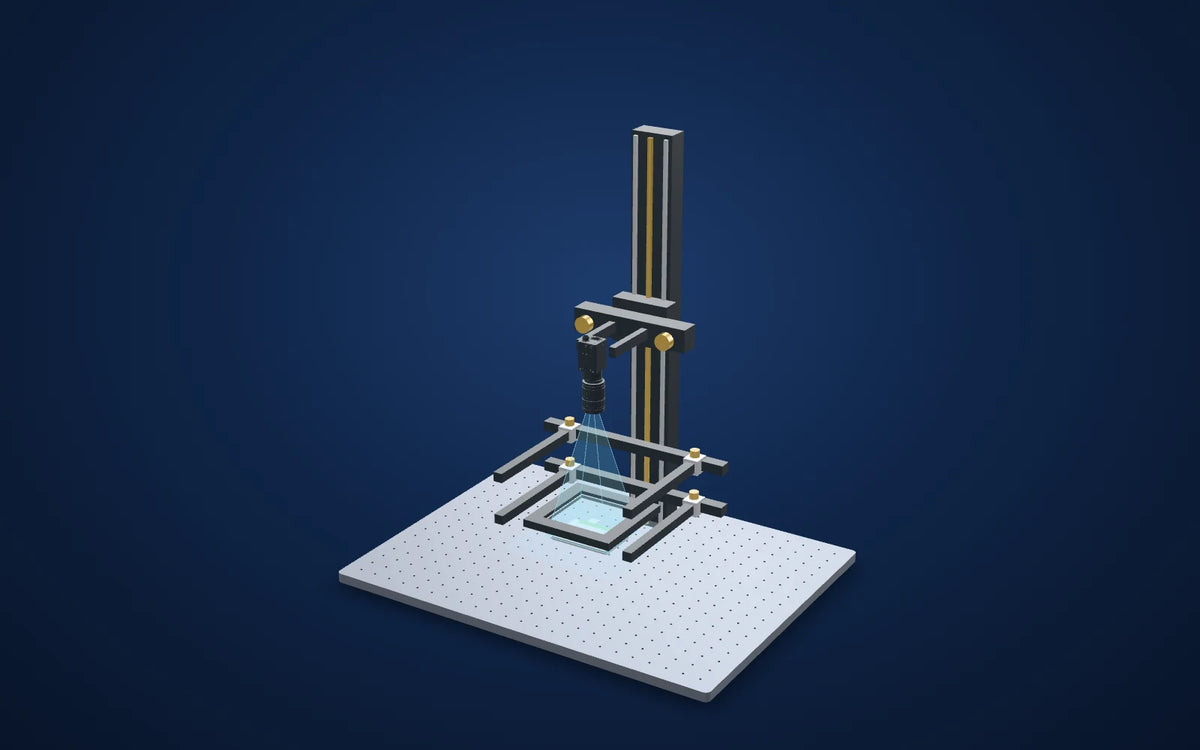 3D illustration of the inspection setup: Battery welds and tabs