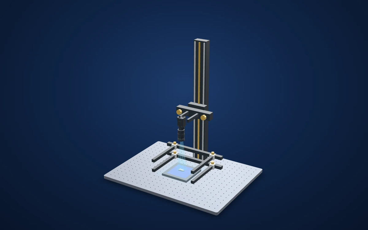 3D illustration of the inspection setup: Narrow-gap appearance between plier jaws