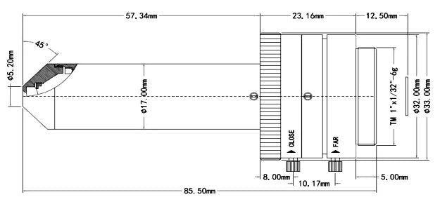 LS-SPH2818M-2M dimensions (mm)