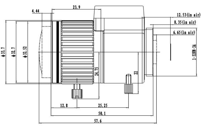 LS-SVD2812IR-5M dimensions (mm)