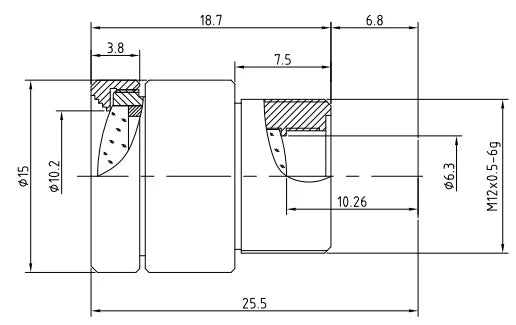 LS-S12BF2524IR-5M dimensions (mm)