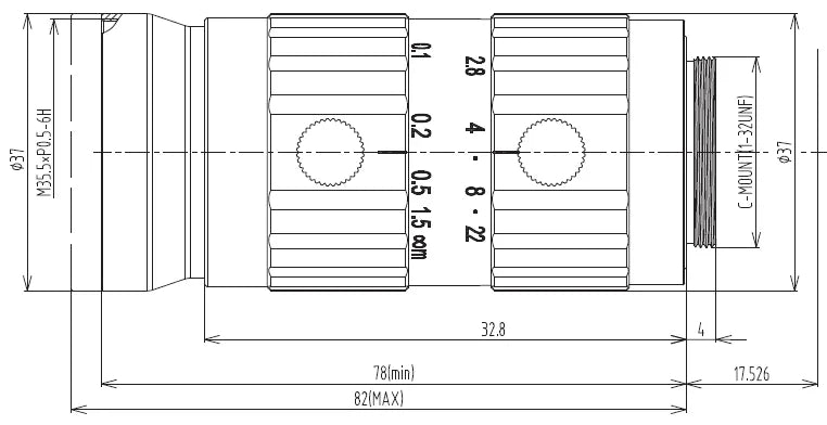 LS-S11MV2528-20M dimensions (mm)