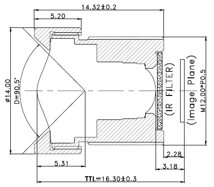 LS-SND3920-12M dimensions (mm)