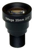 35 mm, 1/2", 5 MP, M12-mount Low-Distortion M12 Lens (LS-S12BF3525LIR-5M)