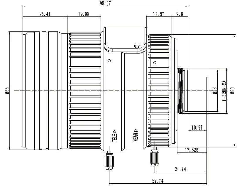 LS-S1VD1040IR-12M dimensions (mm)