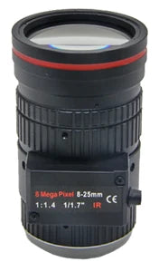 8-25 mm, 1/1.7", 8 MP, CS-mount varifokální CCTV objektiv (LS-SVD0825IR-8M)