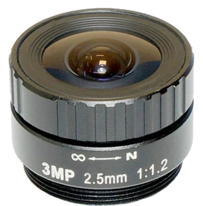 2.5 mm, 1/2.7", 3 MP, CS-mount Fixed CCTV Lens (LS-SFC2512IR-3M)