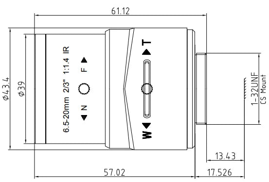 LS-SVD6520IR-3M dimensions (mm)