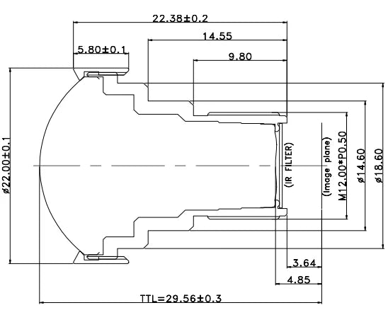 LS-SND3020DS-10M dimensions (mm)