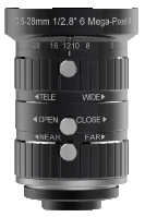05-28mm, F2.8, 1/2.8", 850nm, C-mount objektiivi (LS-HV0528M-6MPIR)