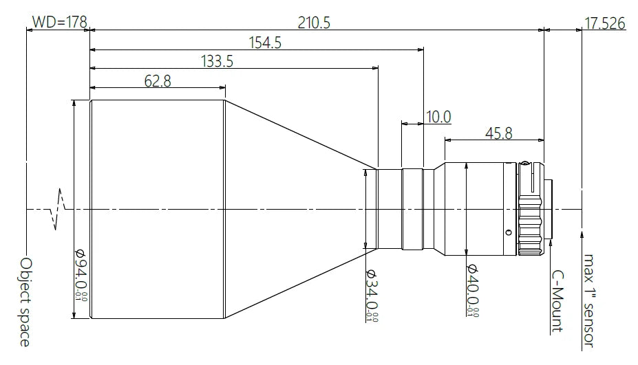 LS-KBT-0231-178 dimensions (mm)