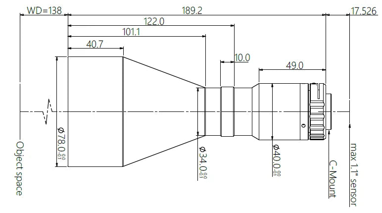 LS-KBT-0329-138 dimensions (mm)