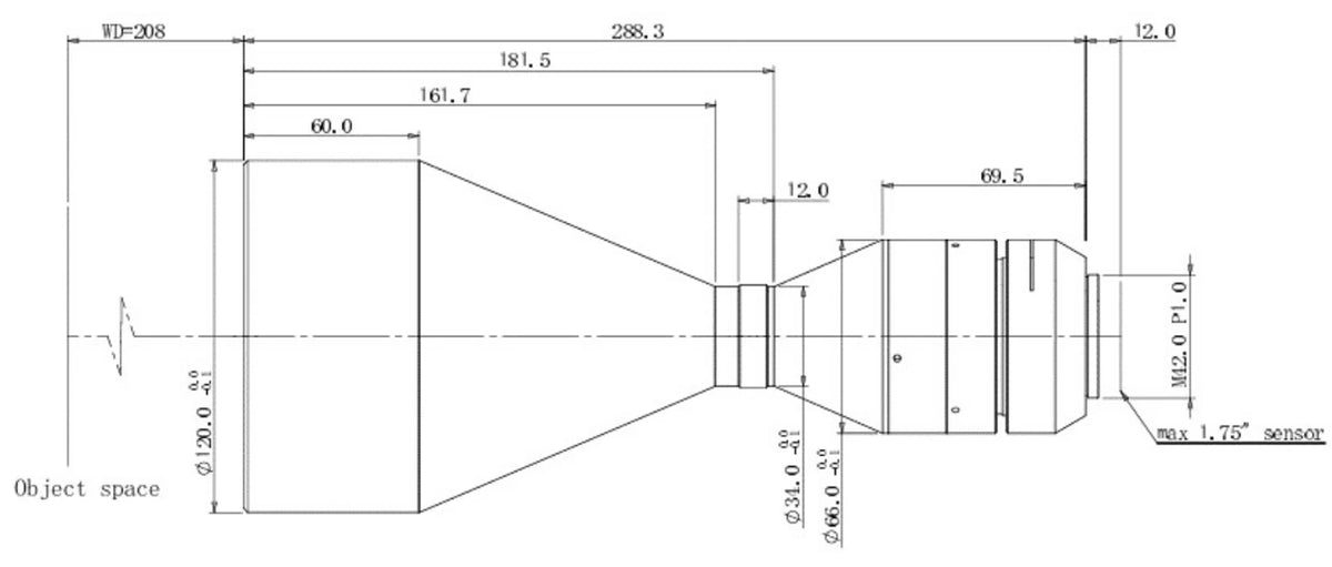 LS-KBT-0322-208-M42 dimensions (mm)