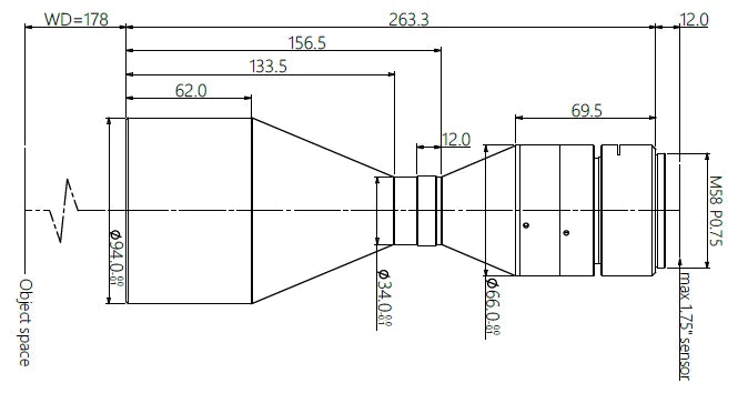 LS-KBT-0403-178-M58 dimensions (mm)