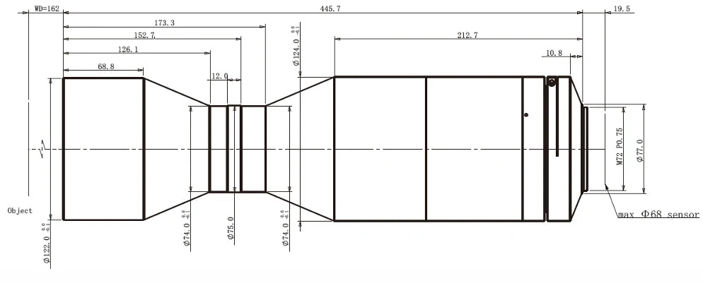 LS-LBT-1-162-M72-19.5 dimensions (mm)