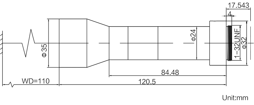LS-MY-05-110-MP dimensions (mm)