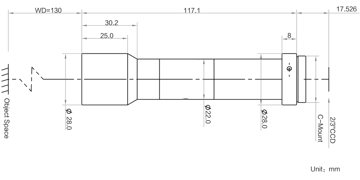 LS-MY-08-130-MP dimensions (mm)
