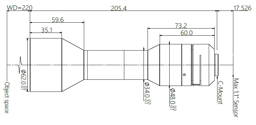 LS-KT-05-220 dimensions (mm)