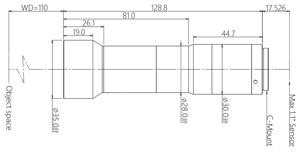 LS-KT-15-110 dimensions (mm)