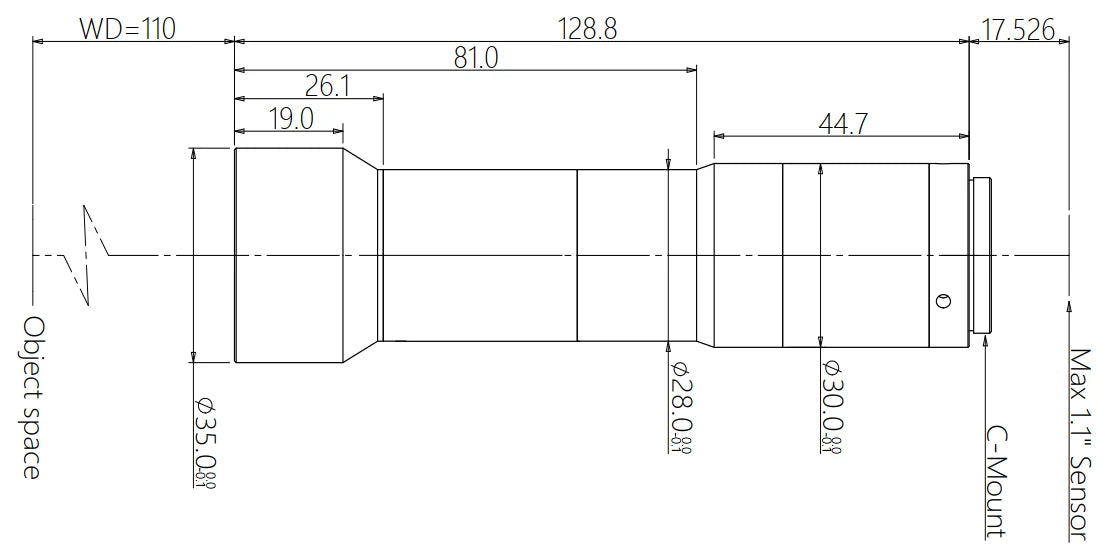 LS-KT-15-110 dimensions (mm)