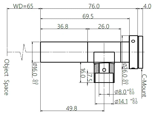 LS-HY-08-65C dimensions (mm)