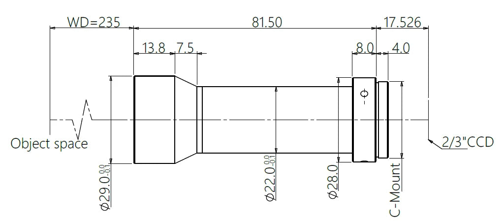 LS-MY-022-235 dimensions (mm)