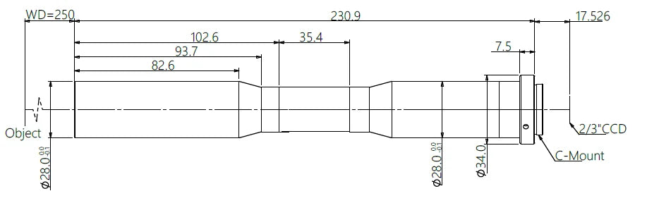 LS-MY-08-250-MP dimensions (mm)