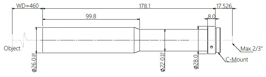 LS-MY-07-460 dimensions (mm)