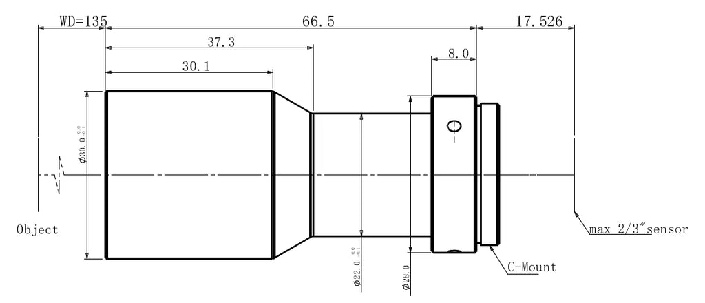 LS-MY-022-135 dimensions (mm)