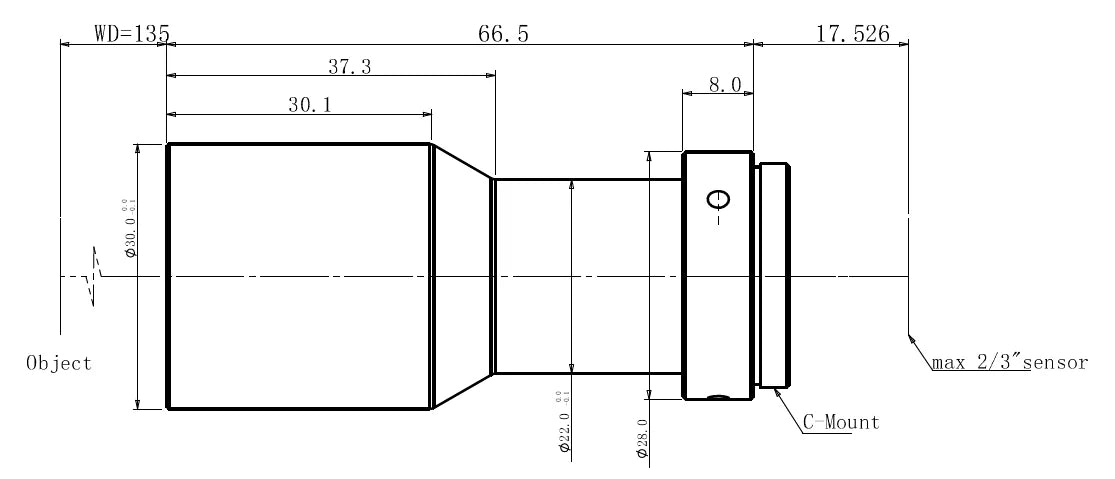 LS-MY-022-135 dimensions (mm)