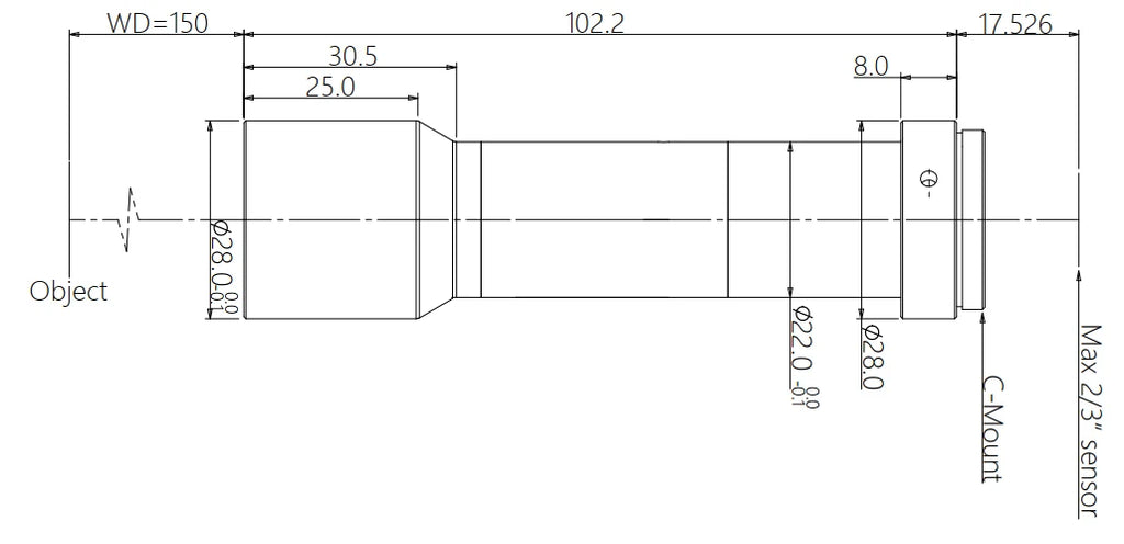 LS-MY-06-150 dimensions (mm)