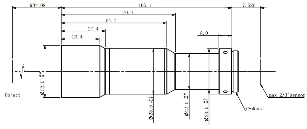 LS-MY-1-108 dimensions (mm)