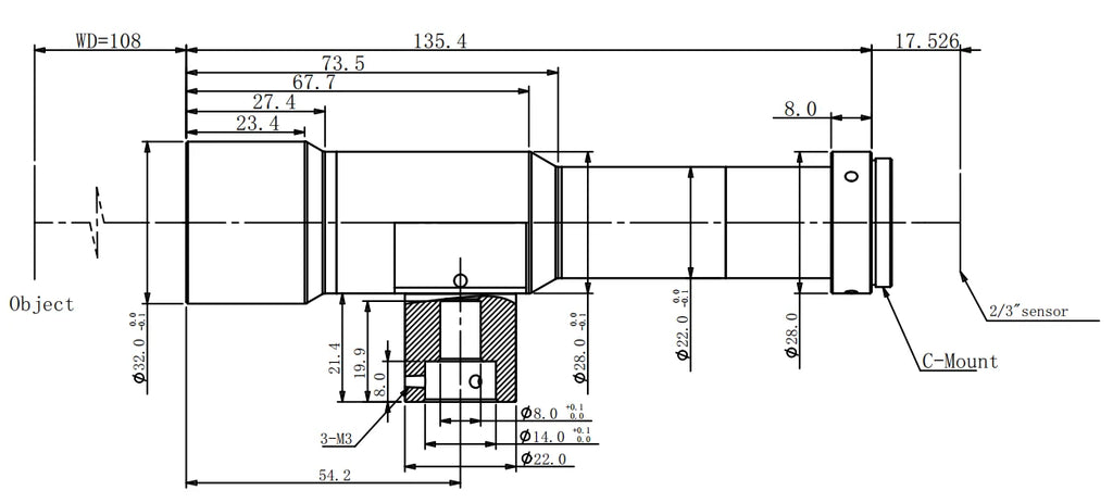 LS-MY-4-108C dimensions (mm)