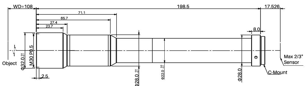 LS-MY-8-108 dimensions (mm)