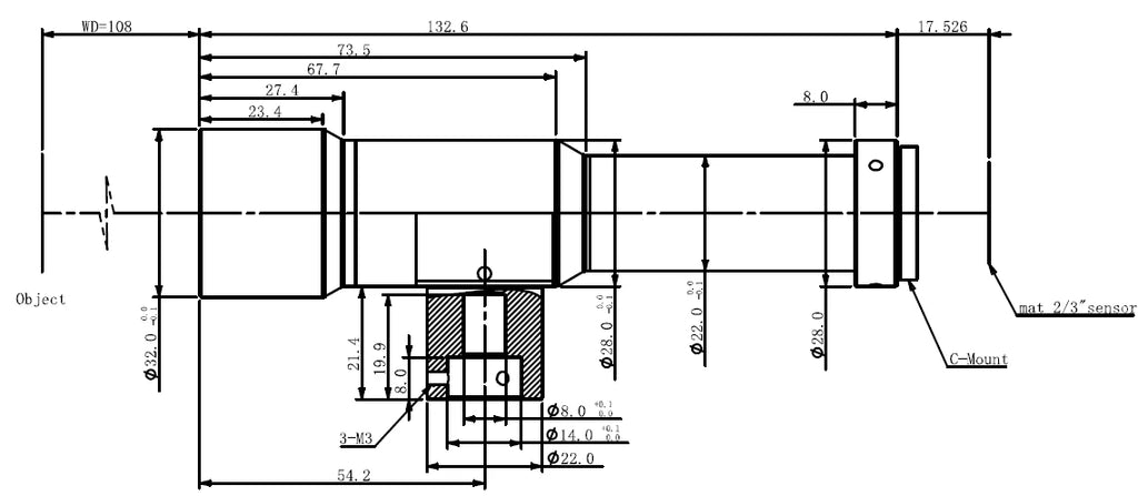 LS-MY-2-108C dimensions (mm)
