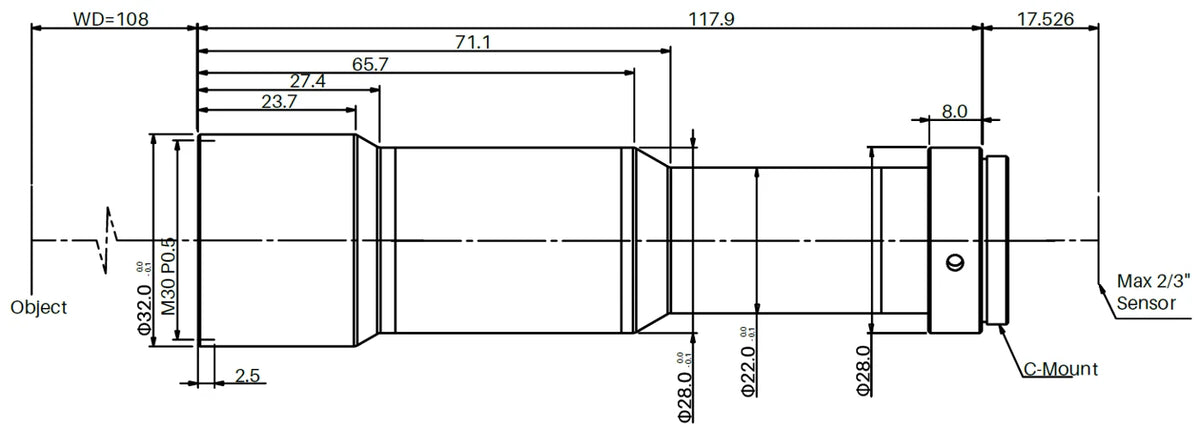 LS-MY-3-108 dimensions (mm)