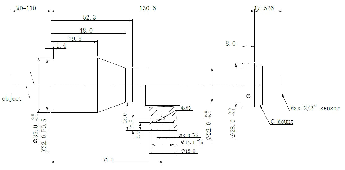 LS-MY-05-110C-V3 dimensions (mm)