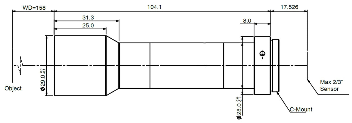 LS-MY-06-158 dimensions (mm)