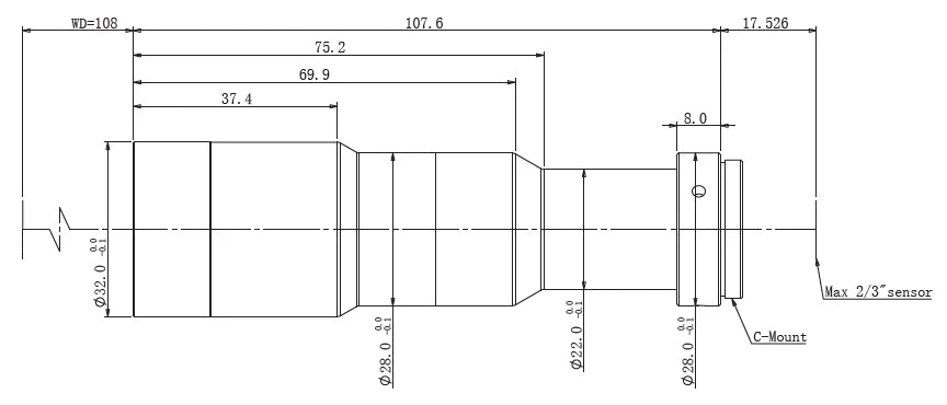 LS-MY-08-108 dimensions (mm)