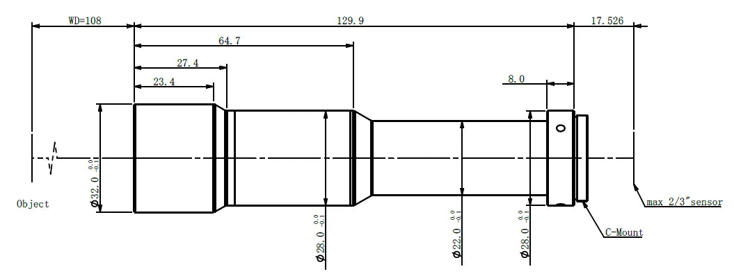 LS-MY-2-108 dimensions (mm)