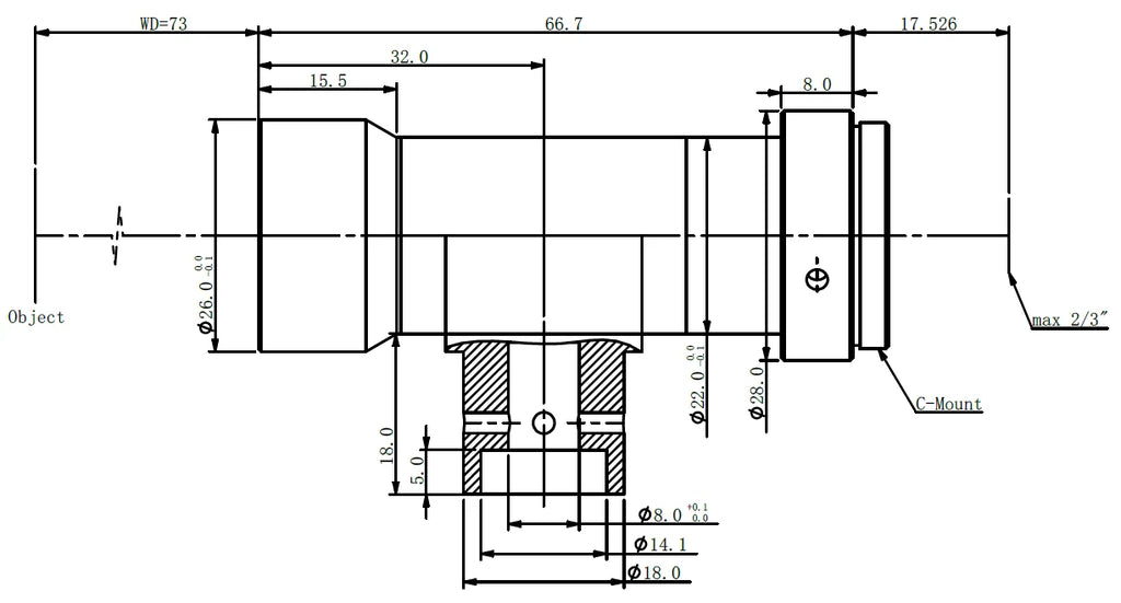 LS-MY-136-73C dimensions (mm)