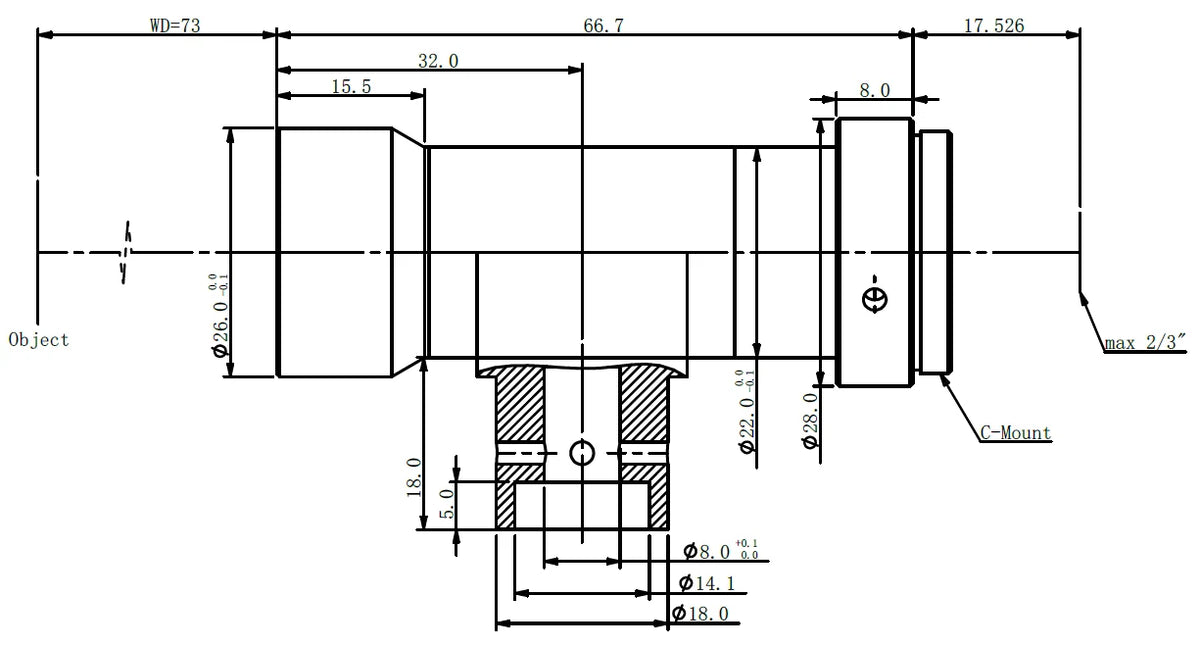 LS-MY-136-73C dimensions (mm)