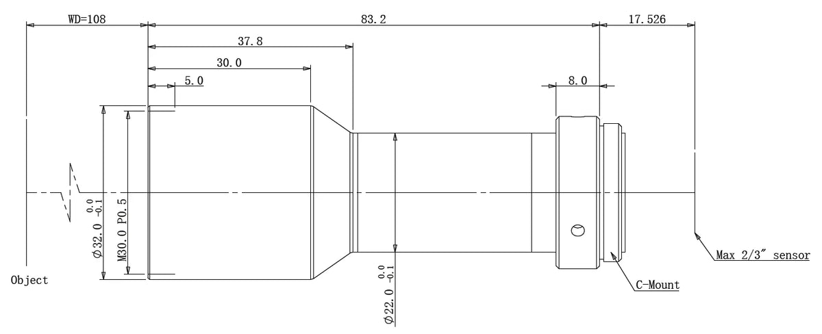LS-MY-07-108 dimensions (mm)