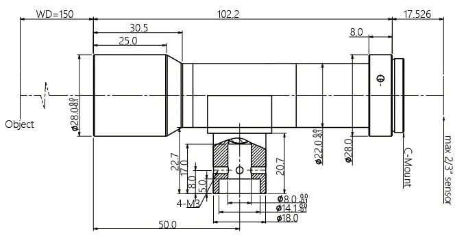 LS-MY-06-150C dimensions (mm)