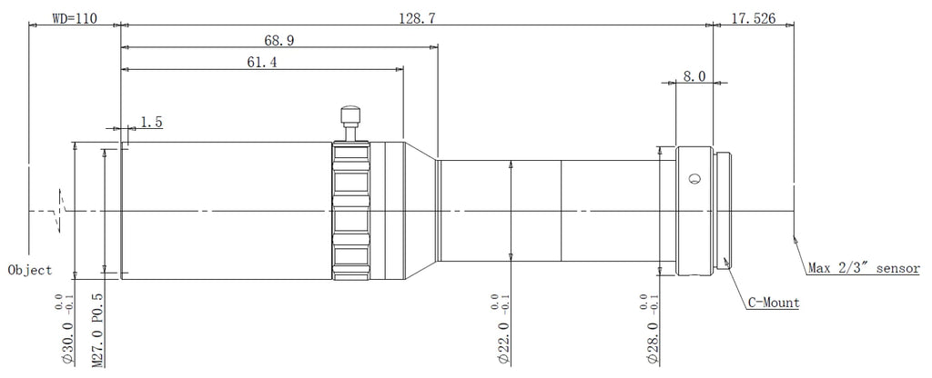LS-MY-2-110-V4-G dimensions (mm)