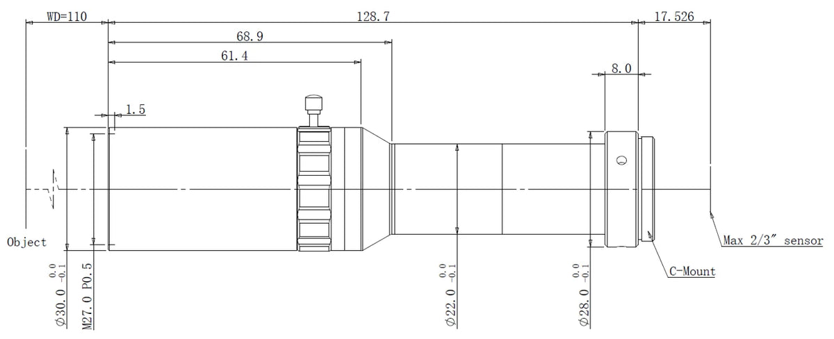 LS-MY-2-110-V4-G dimensions (mm)