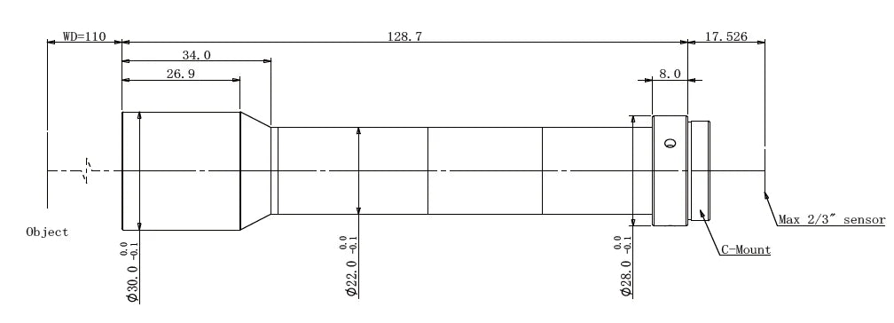 LS-MY-2-110-V4 dimensions (mm)
