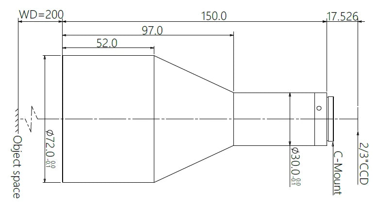 LS-MT-022-200 dimensions (mm)