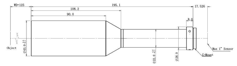 LS-KY-036-125 dimensions (mm)