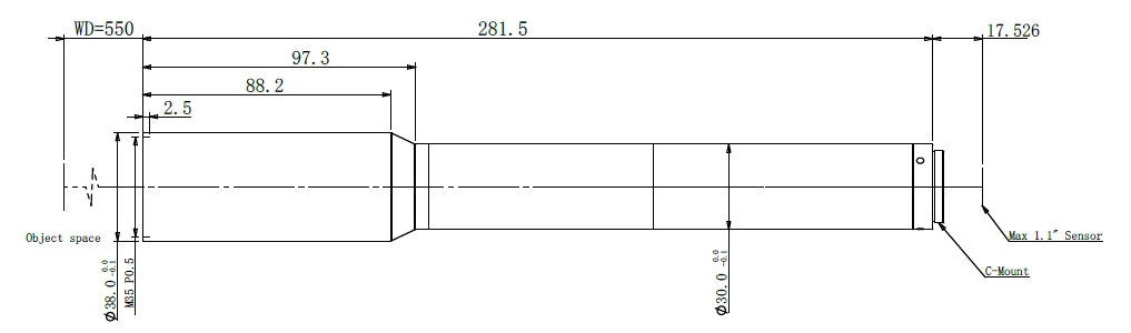 LS-KY-04-550 dimensions (mm)